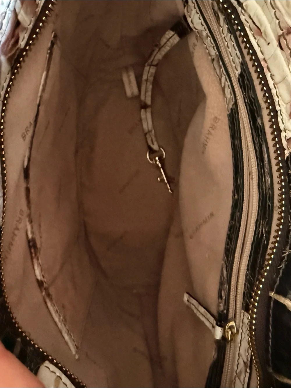 Brahmin Melbourne Small Bowie Satchel Bag in Eden Color